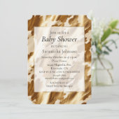 Western Gold Cream Koeienhuid Kaart (Staand voorkant)