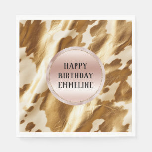 Western Gold Cream Koeienhuid Servet