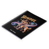 Western Golden Retriever Funny Cowboy Space Dog  Notitieboek (Linkerzijde)