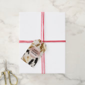 Western Goud Zwart Wit Cream Koeienhuid Cadeaulabel (Met Touw)