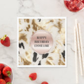 Western Goud Zwart Wit Cream Koeienhuid Servet (Insitu)