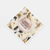 Western Goud Zwart Wit Cream Koeienhuid Servet (Hoek)