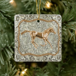 Western gouden paardenriemgesp keramisch ornament
