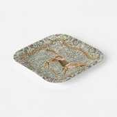 Western gouden paardenriemgesp papieren bordje (Gebogen)