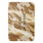 Western gouden witte crème Koeienhuid Badmat (Voorkant Verticaal)