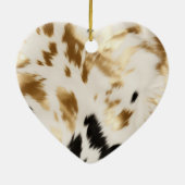 Western gouden witte crème Koeienhuid Keramisch Ornament (Achterkant)