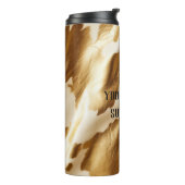 Western gouden witte crème Koeienhuid Thermosbeker (Gedraaid links)