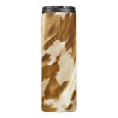 Western gouden witte crème Koeienhuid Thermosbeker (Achterkant)