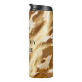 Western gouden witte crème Koeienhuid Thermosbeker (Geroteerd rechts)