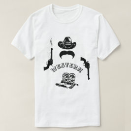 Western grappig, uniek, elegant, aanpasbaar t-shirt