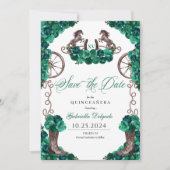Western Green Charro Save The Date Quinceañera Kaart (Voorkant)
