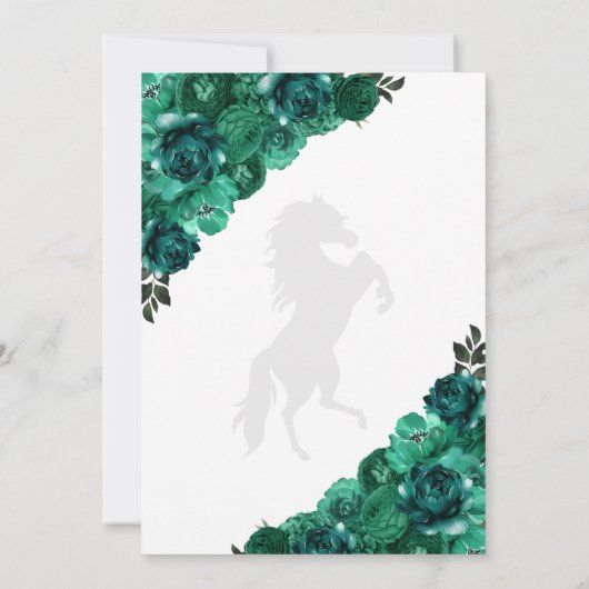 Western Green Charro Save The Date Quinceañera Kaart (Achterkant)