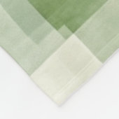 Western Green Cream Plaid Stripes Country   Fleece Deken (Hoek)