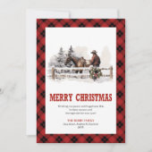Western greeting card red black festive look feestdagenkaart (Voorkant)