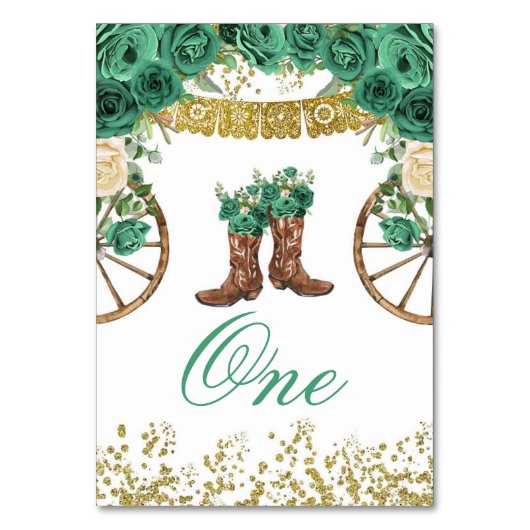 Western Groen Charra Tabelnummer Kaart (Voorkant)