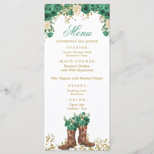 Western Groen Hunter Charra Mis Quince Menu (Voorkant)