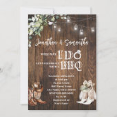 Western groen Ik doe BBQ Koppels Douche Kaart (Voorkant)