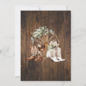 Western groen Ik doe BBQ Koppels Douche Kaart (Achterkant)