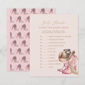  Western Guess the Price Baby Shower Game card Kaart (Voorkant / Achterkant)