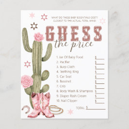Western Guess The Price Game beroemd gemaakt door  Flyer