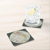 Western halfrond kaart Wereldbol reizen Kartonnen Onderzetters (Insitu)