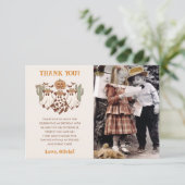 Western Halloween Cowboy Verjaardagsfeestfoto Bedankkaart (Staand voorkant)
