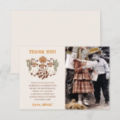 Western Halloween Cowboy Verjaardagsfeestfoto Bedankkaart (Voorkant / Achterkant)