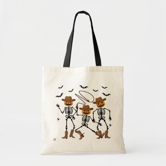 Western Halloween Skeletal Cowboys gepersonaliseer Tote Bag (Voorkant)