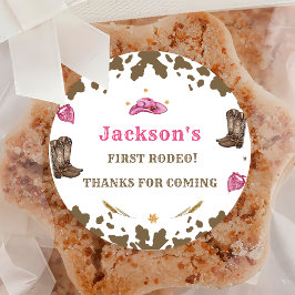 Western Halloween Verjaardag Dank je wel klas Ronde Sticker