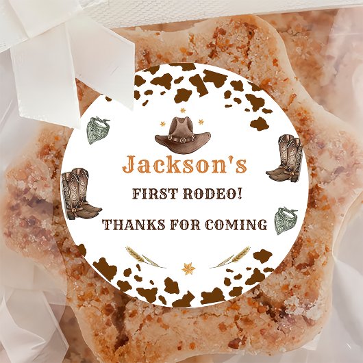 Western Halloween Verjaardag Dank je wel klas Ronde Sticker