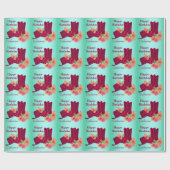 Western Happy Birthday Cowboy Boots Pet Personal Cadeaupapier (Vlak)