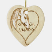Western Heart Weddenschap voor Ornament Gift (Rechts)