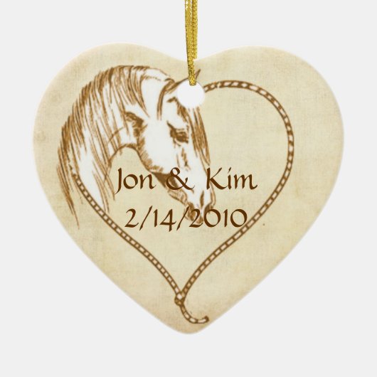 Western Heart Weddenschap voor Ornament Gift (Voorkant)