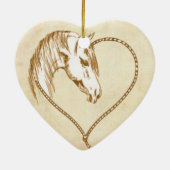 Western Heart Weddenschap voor Ornament Gift (Achterkant)