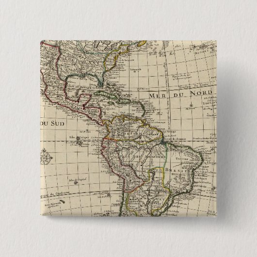 Western Hemisphere 2 Vierkante Button 5,1 Cm (Voorkant)