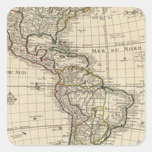 Western Hemisphere 2 Vierkante Sticker (Voorkant)