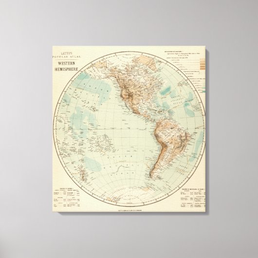 Western Hemisphere 7 Canvas Afdruk (Voorkant)