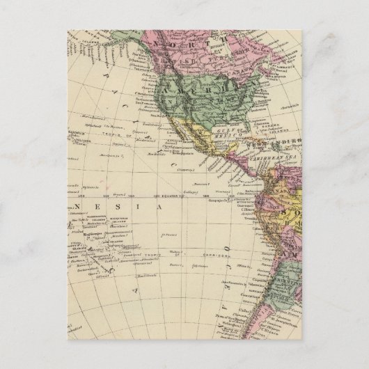 Western Hemisphere Briefkaart (Voorkant)