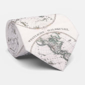  Western hemisphere-kaart (1873) Stropdas (Opgerold)