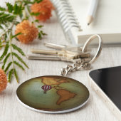 Western Hemisphere Neo-Victoriaans Aeronautical Ma Sleutelhanger (Zijkant)