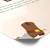 Western Hoe groot is haar buik Baby shower spel Poster (Hoek)