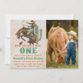 Western hoe het westen een 1e verjaardagsfoto was kaart (Voorkant)