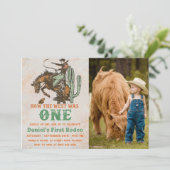 Western hoe het westen een 1e verjaardagsfoto was kaart (Staand voorkant)