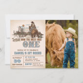 Western hoe het westen een 1e verjaardagsfoto was kaart (Voorkant)