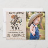 Western hoe het westen een 1e verjaardagsfoto was kaart (Voorkant)