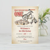 Western Hoe het westen was een cowboy verjaardagsf Kaart (Staand voorkant)