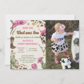 Western hoe het westen was een rodeo verjaardagsfo kaart (Voorkant)