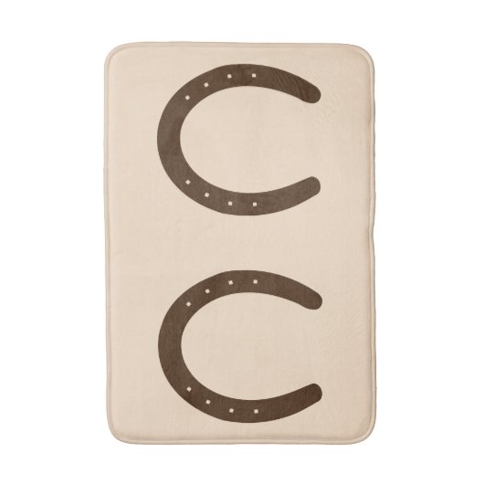 Western Hoefijzer Cowboy Badmat (Voorkant Verticaal)