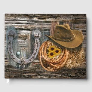 Western Hoefijzer Cowboy Pet Lasso Gastenboek