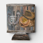 Western Hoefijzer Cowboy Pet Lasso Koelbox Blikjeskoeler (Achterkant)